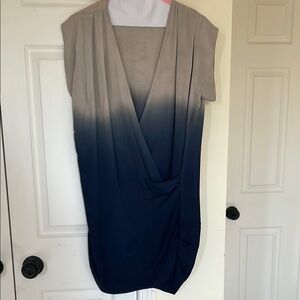 Gold Hawk ombre silk dress